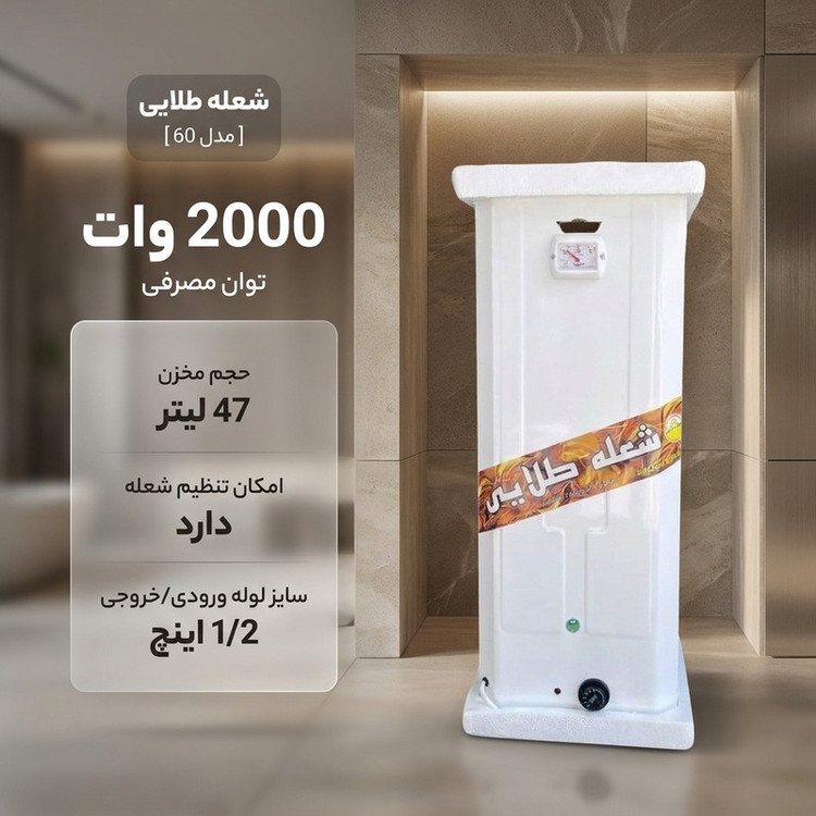 آبگرمکن برقی شعله طلایی مدل 60